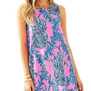NWOT Lilly Pulitzer Silk Jackie Dress in Caught in the Coral sz XS